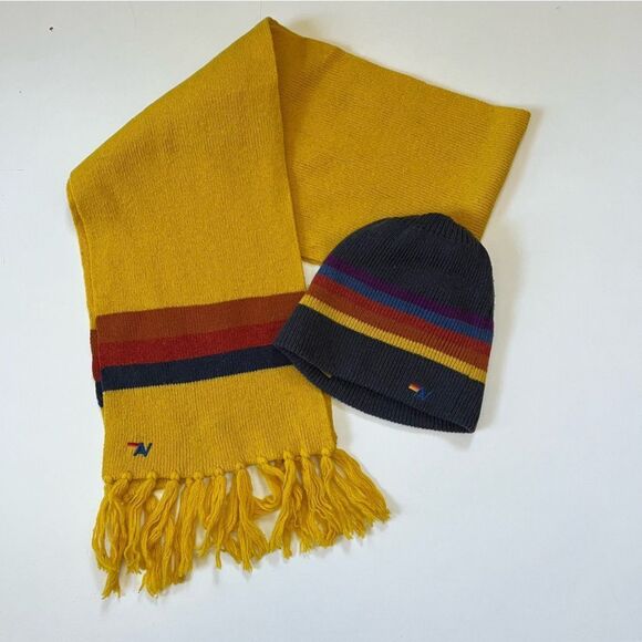 Aviator Nation Striped Wool Blend Scarf - Picture 3 of 9